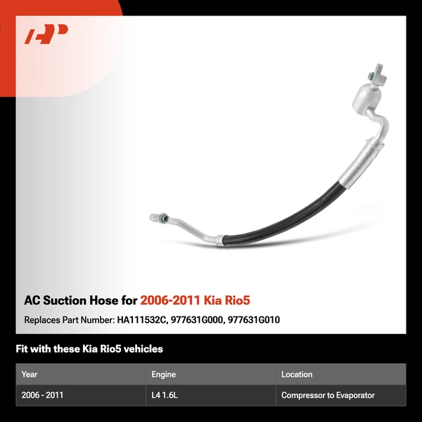 AC Suction Hose for 2006-2011 Kia Rio5