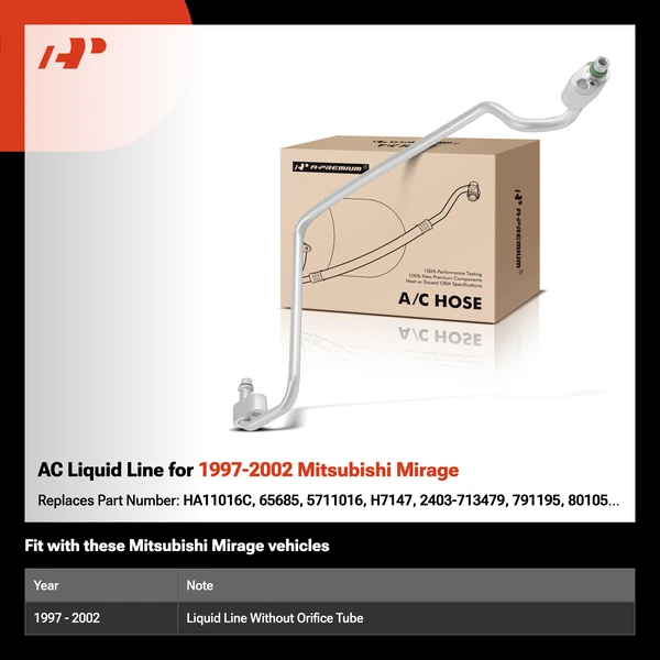 AC Liquid Line for 1997-2002 Mitsubishi Mirage