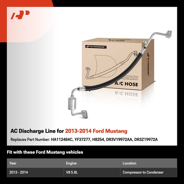 AC Discharge Line for 2013-2014 Ford Mustang