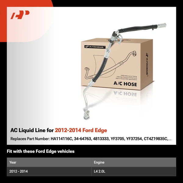 AC Liquid Line for 2012-2014 Ford Edge