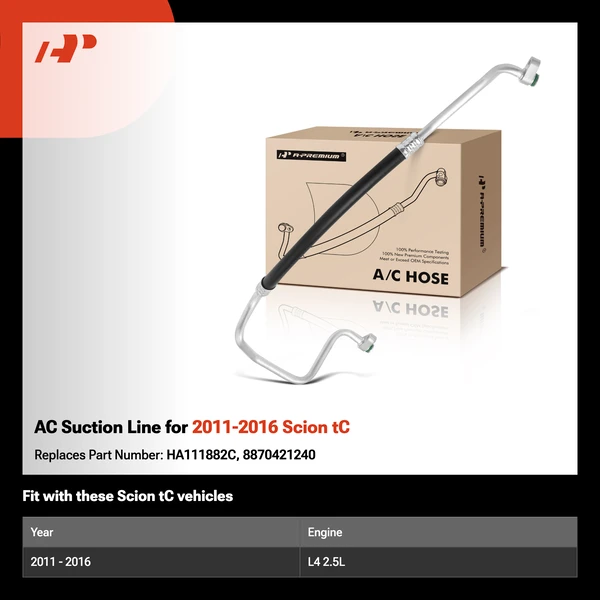 AC Suction Line for 2011-2016 Scion tC