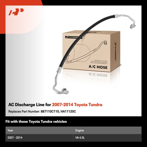 AC Discharge Line for 2007-2014 Toyota Tundra