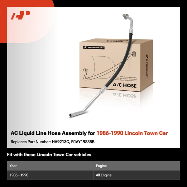 AC Liquid Line Hose Assembly for 1986-1990 Lincoln Town Car