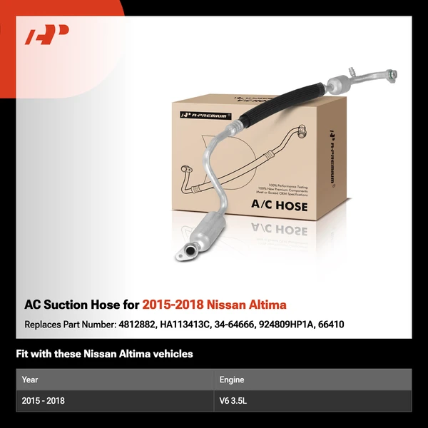 AC Suction Hose for 2015-2018 Nissan Altima
