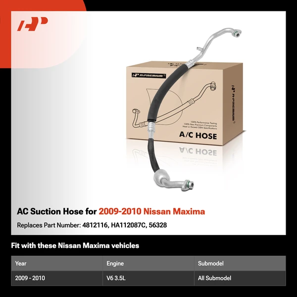 AC Suction Hose for 2009-2010 Nissan Maxima