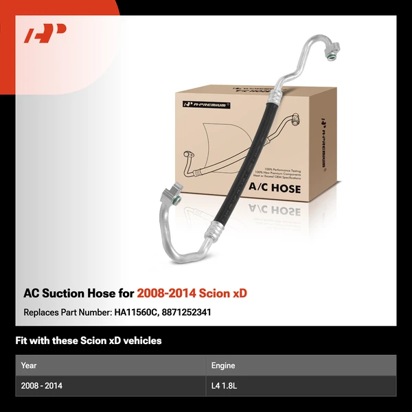 AC Suction Hose for 2008-2014 Scion xD