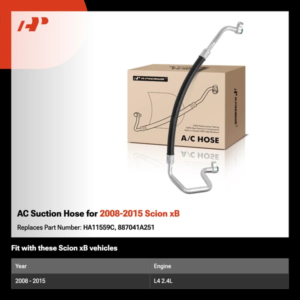 AC Suction Hose for 2008-2015 Scion xB