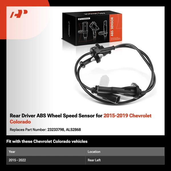 Rear Driver ABS Wheel Speed Sensor for 2015-2019 Chevrolet Colorado