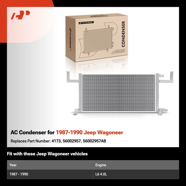 AC Condenser for 1987-1990 Jeep Wagoneer