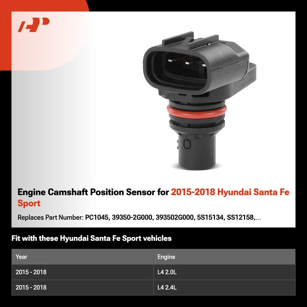 Engine Camshaft Position Sensor for 2015-2018 Hyundai Santa Fe Sport