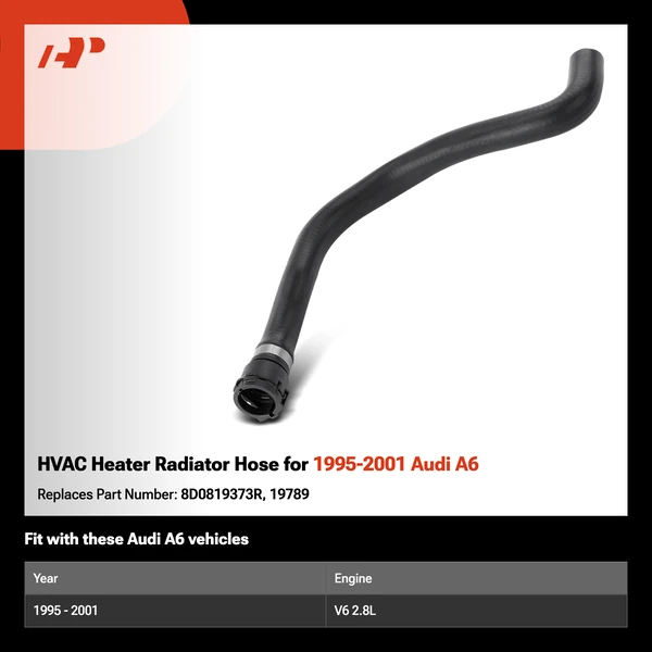HVAC Heater Radiator Hose for 1995-2001 Audi A6