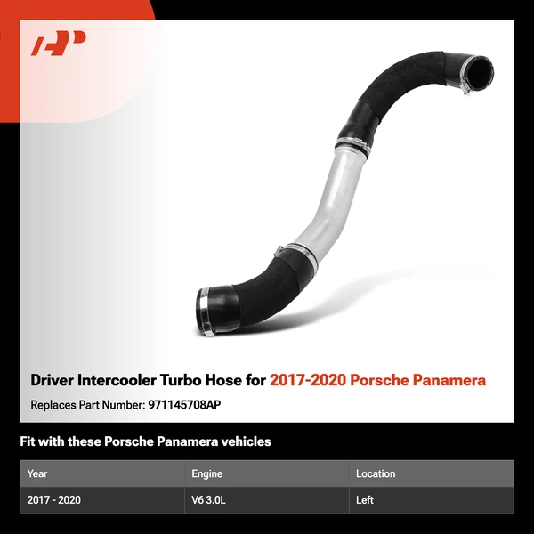 Driver Intercooler Turbo Hose for 2017-2020 Porsche Panamera