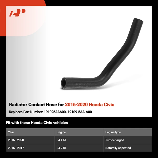 Radiator Coolant Hose for 2016-2020 Honda Civic
