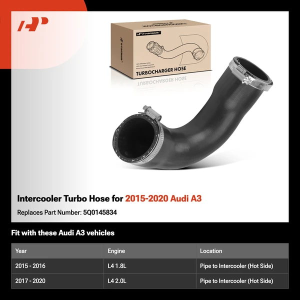 Intercooler Turbo Hose for 2015-2020 Audi A3