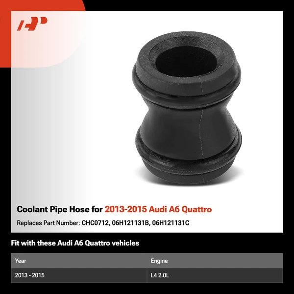 Coolant Pipe Hose for 2013-2015 Audi A6 Quattro