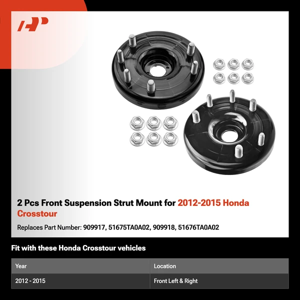 2 Pcs Front Suspension Strut Mount for 2012-2015 Honda Crosstour