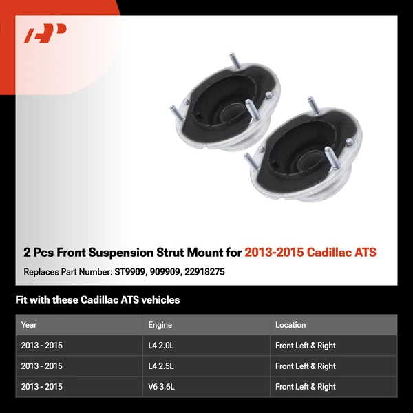2 Pcs Front Suspension Strut Mount for 2013-2015 Cadillac ATS