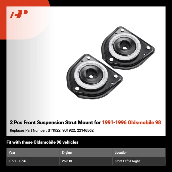 2 Pcs Front Suspension Strut Mount for 1991-1996 Oldsmobile 98