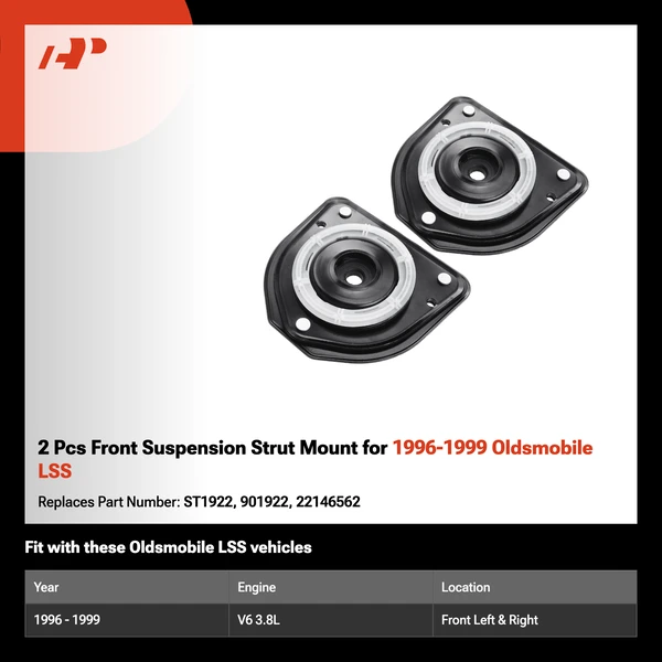 2 Pcs Front Suspension Strut Mount for 1996-1999 Oldsmobile LSS