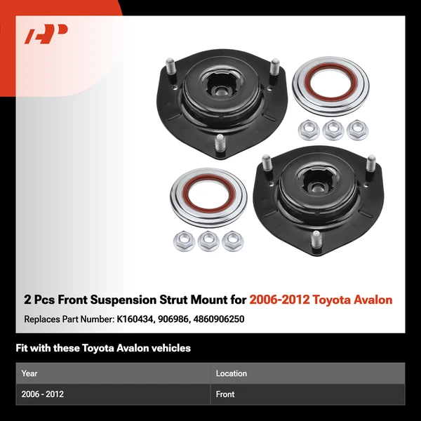 2 Pcs Front Suspension Strut Mount for 2006-2012 Toyota Avalon