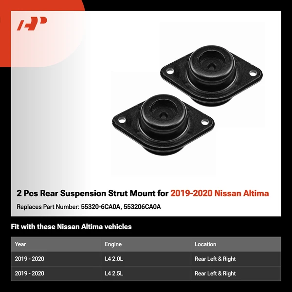 2 Pcs Rear Suspension Strut Mount for 2019-2020 Nissan Altima