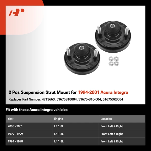 2 Pcs Suspension Strut Mount for 1994-2001 Acura Integra