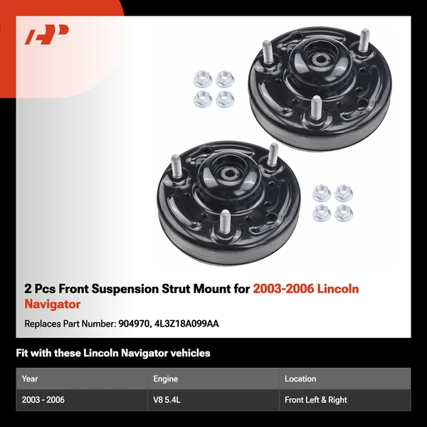 2 Pcs Front Suspension Strut Mount for 2003-2006 Lincoln Navigator