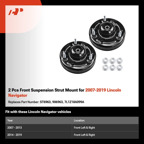 2 Pcs Front Suspension Strut Mount for 2007-2019 Lincoln Navigator