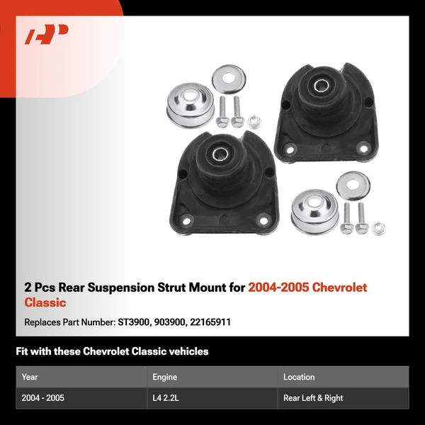 2 Pcs Rear Suspension Strut Mount for 2004-2005 Chevrolet Classic