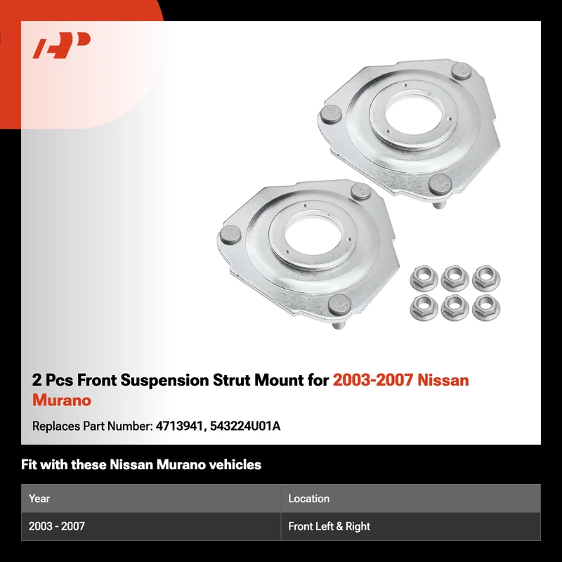 2 Pcs Front Suspension Strut Mount for 2003-2007 Nissan Murano