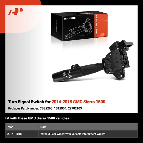 Turn Signal Switch for 2014-2018 GMC Sierra 1500