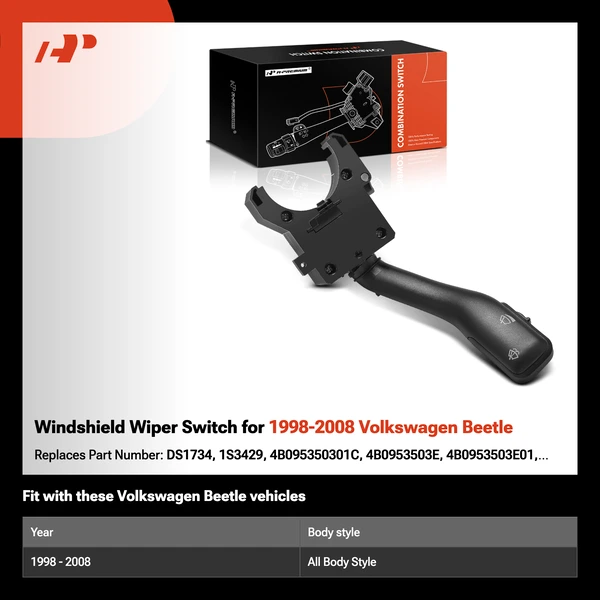 Windshield Wiper Switch for 1998-2008 Volkswagen Beetle