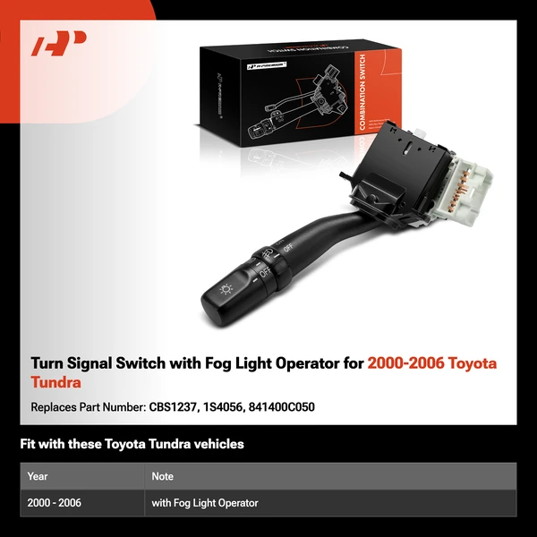 Turn Signal Switch with Fog Light Operator for 2000-2006 Toyota Tundra