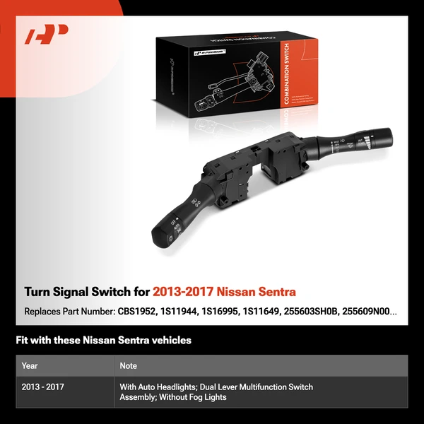 Turn Signal Switch for 2013-2017 Nissan Sentra