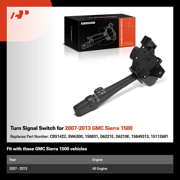 Turn Signal Switch for 2007-2013 GMC Sierra 1500