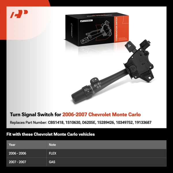Turn Signal Switch for 2006-2007 Chevrolet Monte Carlo