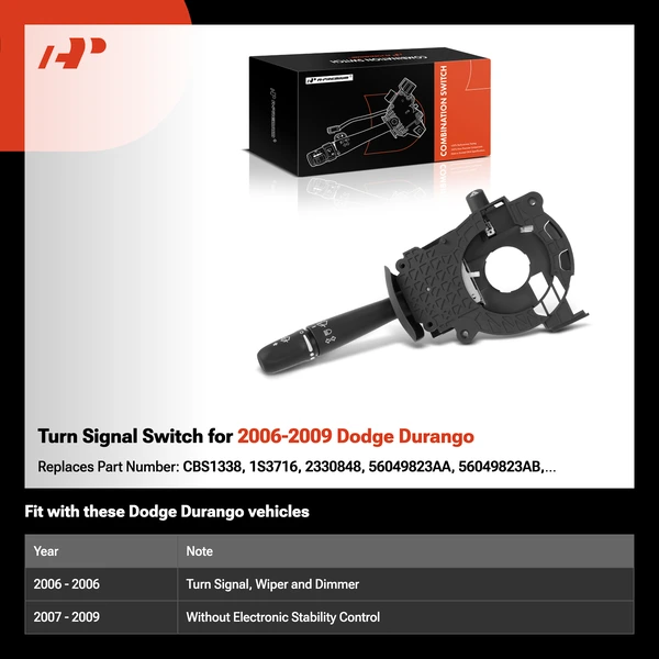 Turn Signal Switch for 2006-2009 Dodge Durango