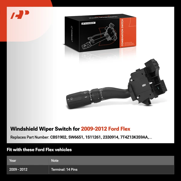 Windshield Wiper Switch for 2009-2012 Ford Flex