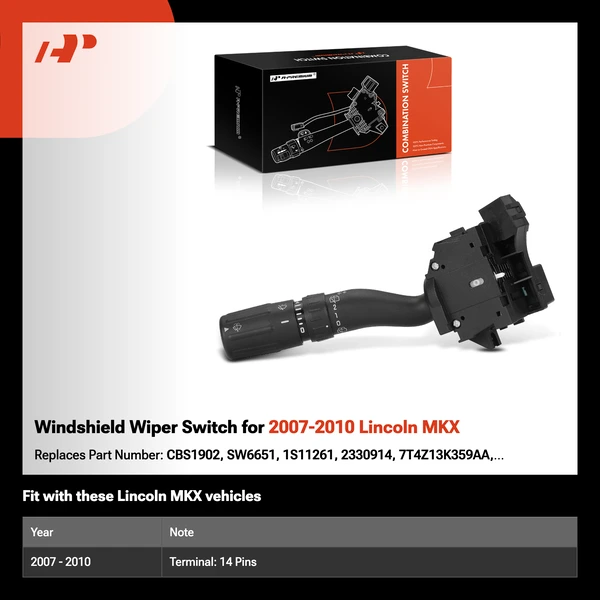 Windshield Wiper Switch for 2007-2010 Lincoln MKX