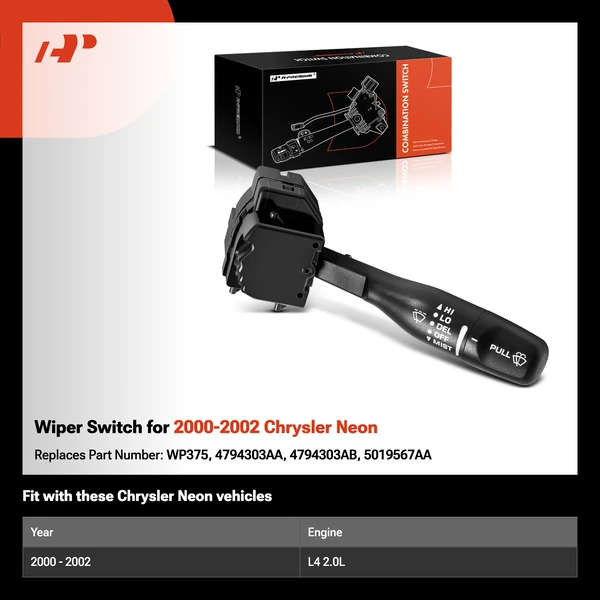 Wiper Switch for 2000-2002 Chrysler Neon