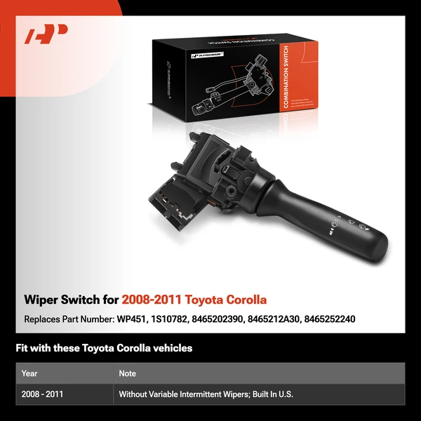 Wiper Switch for 2008-2011 Toyota Corolla