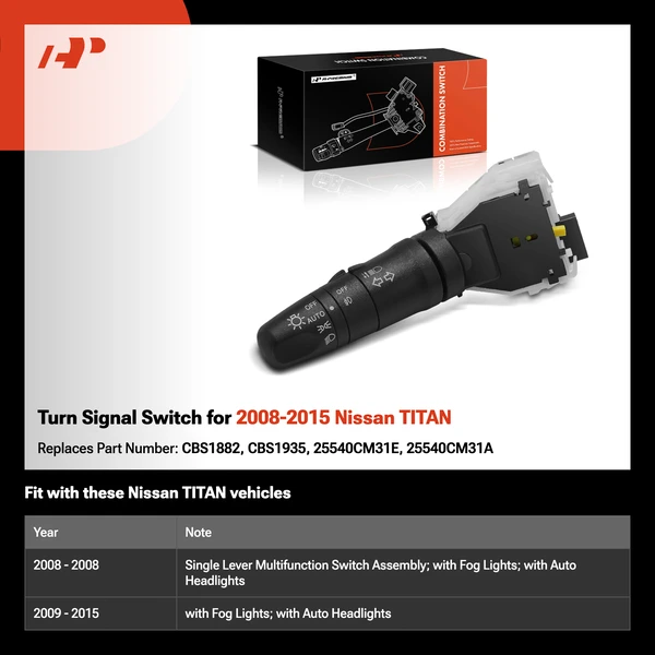 Turn Signal Switch for 2008-2015 Nissan TITAN