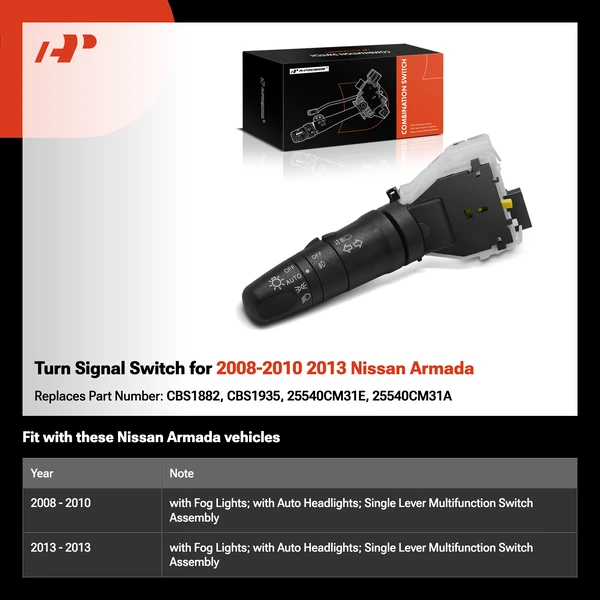 Turn Signal Switch for 2008-2010 2013 Nissan Armada