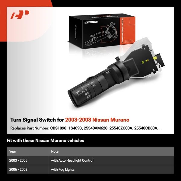 Turn Signal Switch for 2003-2008 Nissan Murano