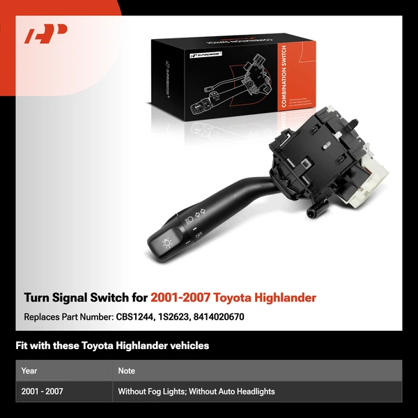 Turn Signal Switch for 2001-2007 Toyota Highlander