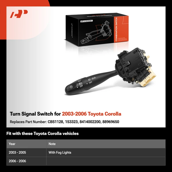 Turn Signal Switch for 2003-2006 Toyota Corolla