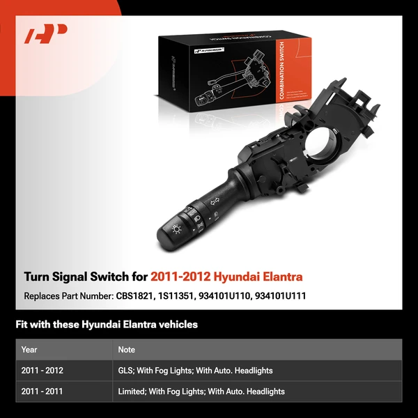 Turn Signal Switch for 2011-2012 Hyundai Elantra