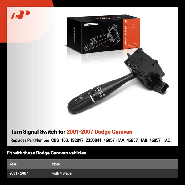 Turn Signal Switch for 2001-2007 Dodge Caravan