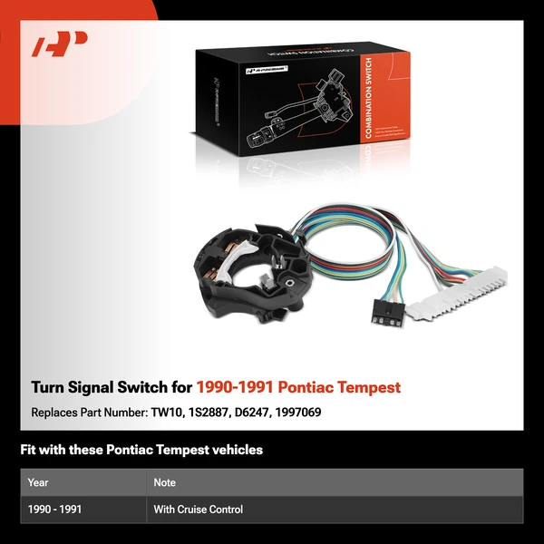 Turn Signal Switch for 1990-1991 Pontiac Tempest