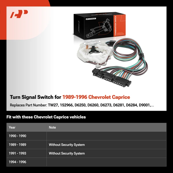 Turn Signal Switch for 1989-1996 Chevrolet Caprice